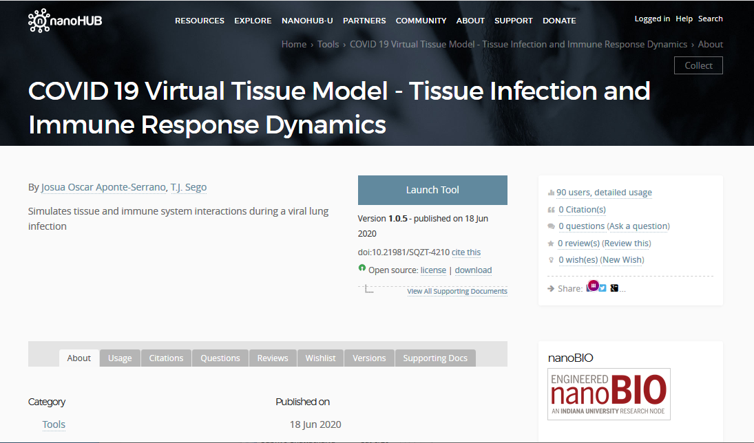 CC3D in nanoHUB project page